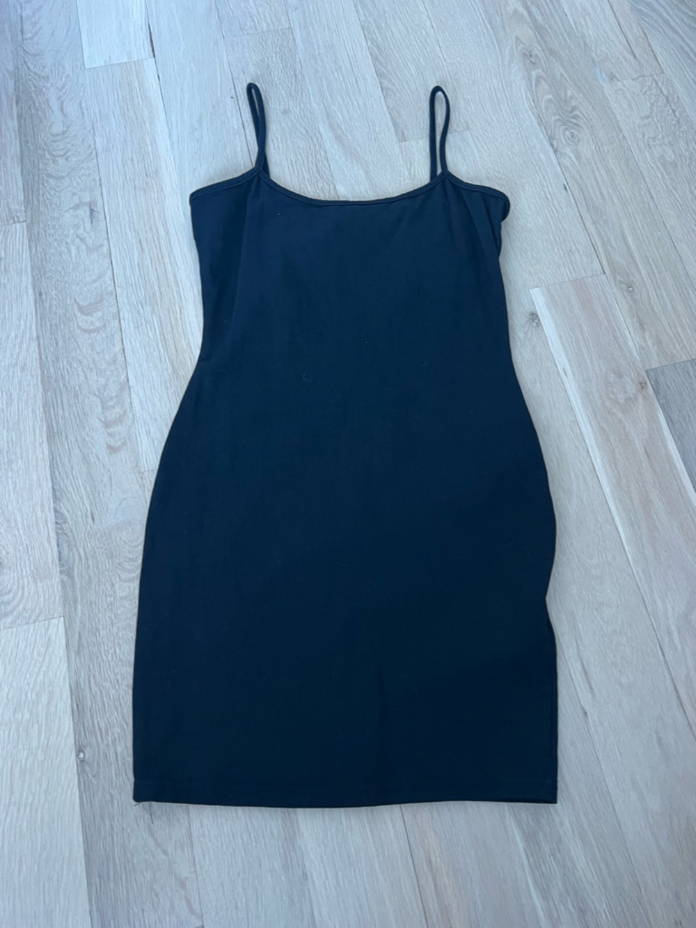 SHEIN Black Spaghetti Strap Bodycon Dress